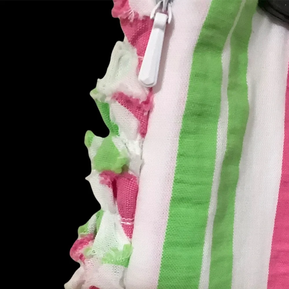 Lilly Pulitzer Strapless Pink & Green Striped Sundress - Picture 5 of 14